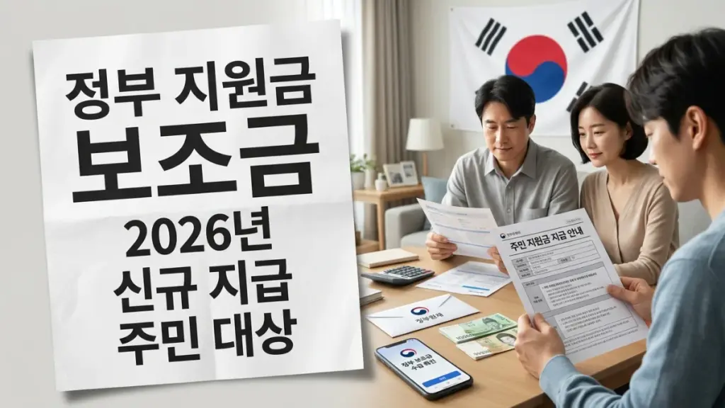 대한민국 정부 지원 혜택 2026