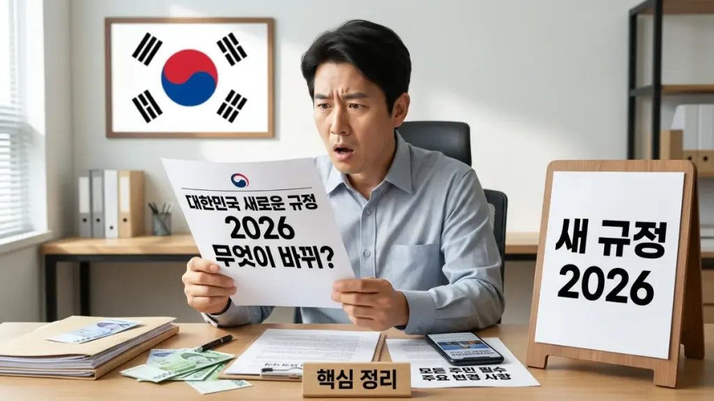 대한민국 새로운 규정 2026