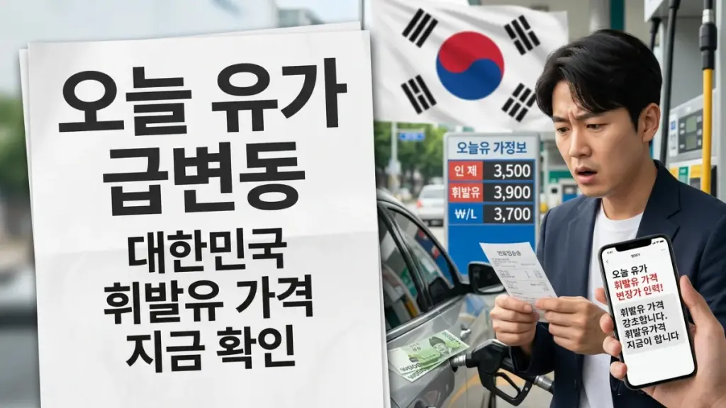 오늘 대한민국 휘발유 가격